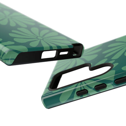 Stylish iPhone Case, Floral Phone Cover, Tough Phone Cases, Green Daisy Design, Unique Gift for Her, Spring Accessories