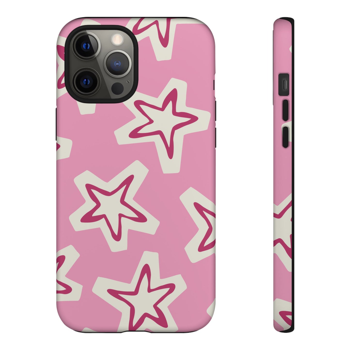 Starry Pink Phone Case | Tough Cases for Trendy Protection, Cute Gift, Fun Design, Holiday Match, Everyday Use