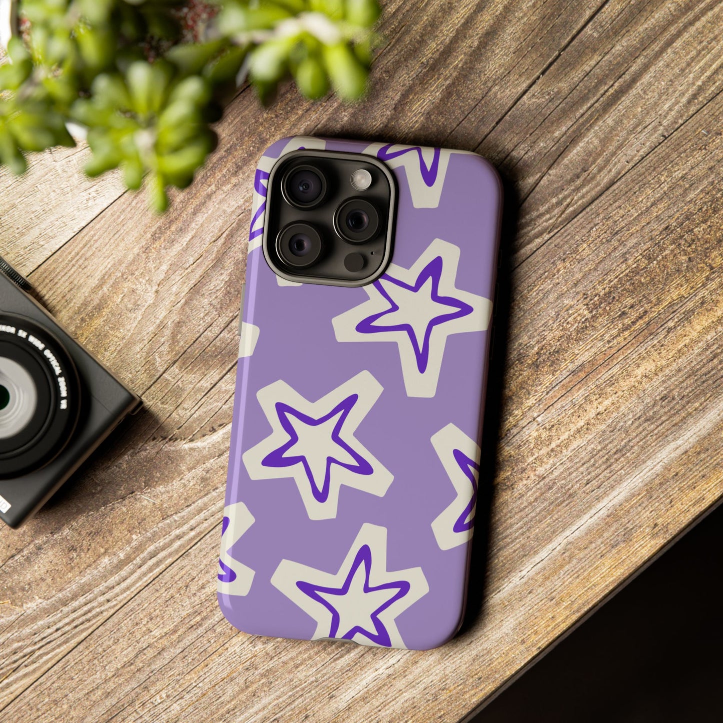 Starry Pattern Phone Case, Cute Star Design, Tough Phone Cover, Gifts for Her, Stylish Phone Accessory