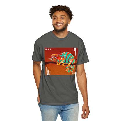 Vibrant Chameleon T-Shirt | Eco-friendly Fashion Tee, Unisex Graphic Tee, Animal Lover Shirt, Gift for Nature Enthusiasts