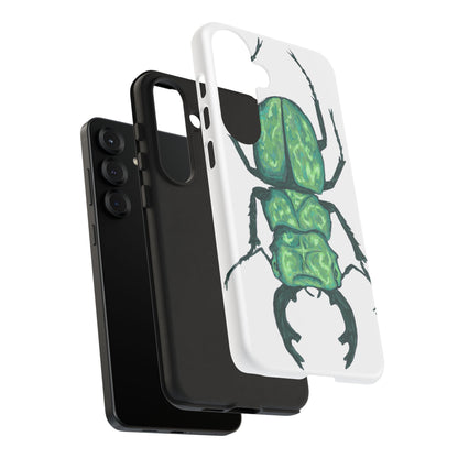 Green Beetle Phone Case - Tough Cases, Insect Lover Gift, Nature Lover Accessory, Unique Phone Cover, Eco-Friendly Design