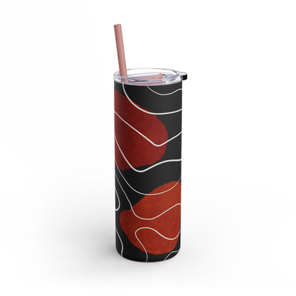 Stylish Matte Tumbler with Abstract Design, Perfect for Gifts, Travel, Coffee Lovers, Home Decor, and Reusable Drinkware