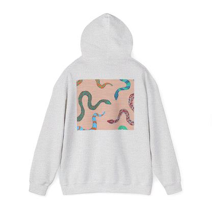 Vibrant Unisex Hoodie with Zen Frog and Snake Design, Cool Gift for Nature Lovers, Casual Wear for All Occasions, Gift for Her, Cool Hoodies