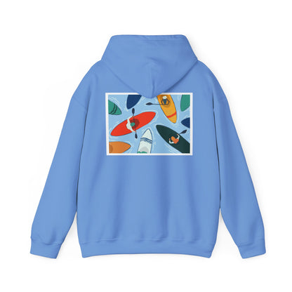 Serene Adventure Hoodie with Lotus Design, Eco-Friendly Sweatshirt for Outdoors, Yoga, Surfing, Beach Days, Mindfulness, Gift for Her, Gift for Him, Kayak Sweatshirt, Outdoor Designs