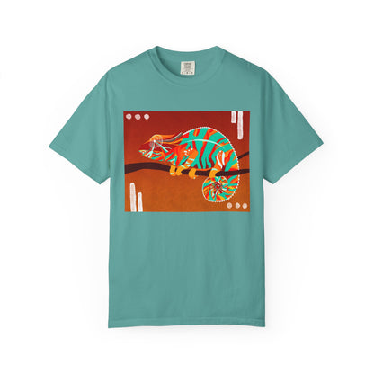 Vibrant Chameleon T-Shirt | Eco-friendly Fashion Tee, Unisex Graphic Tee, Animal Lover Shirt, Gift for Nature Enthusiasts