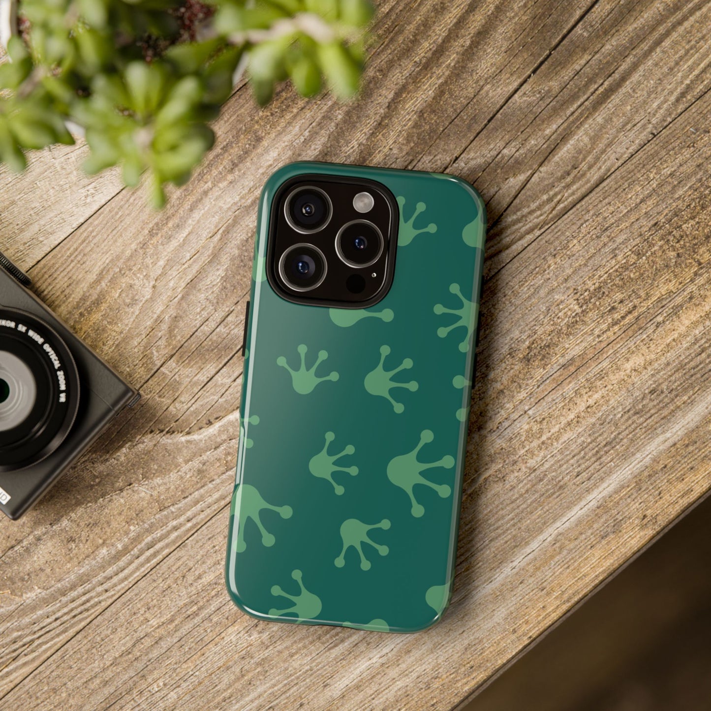 Frog Print Phone Case, Nature Lover Gift, Eco-Friendly Cover, Fun Green Design, Unique Frog Accessories