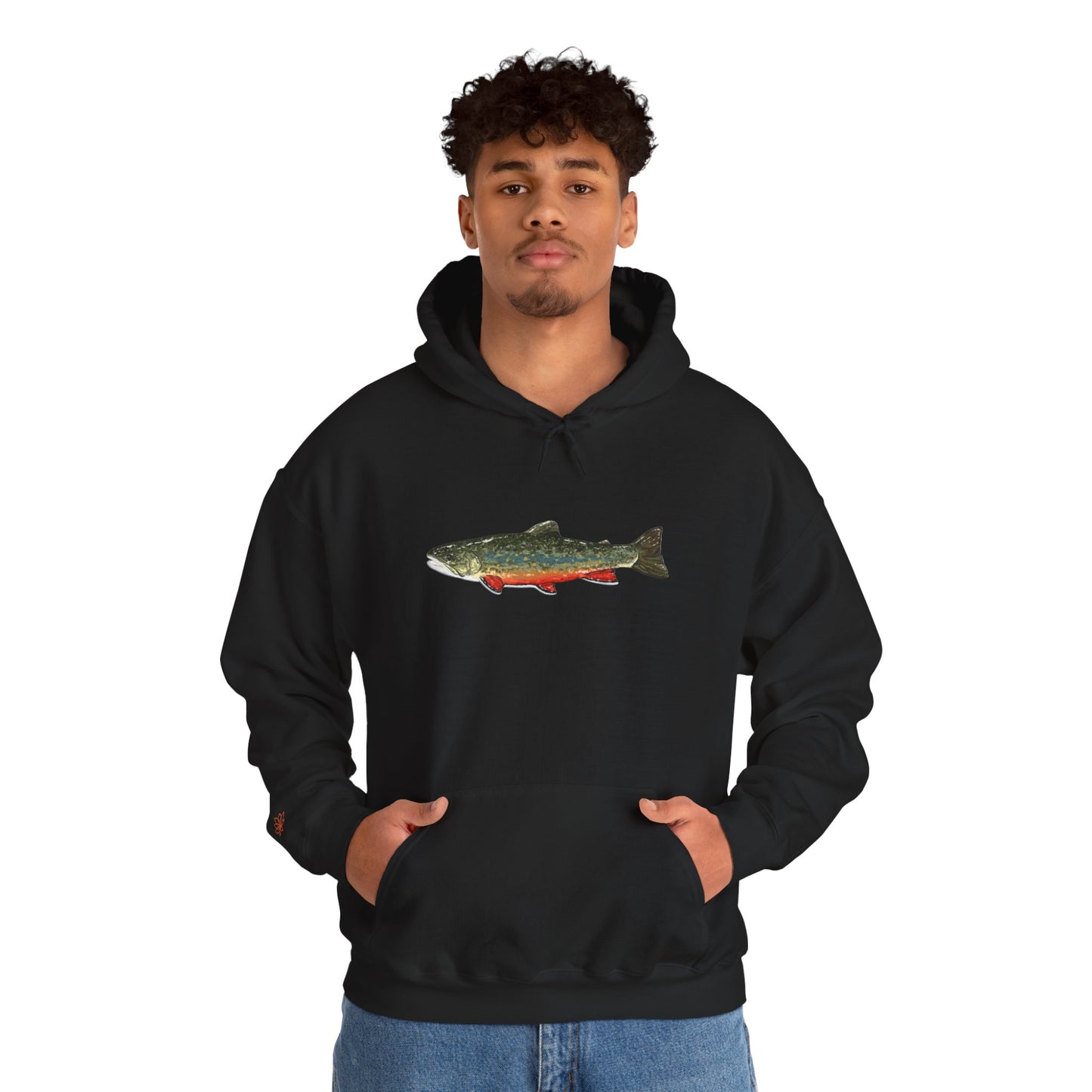 Trout Design Heavy Blend Hoodie, Fishing Gift, Outdoor Apparel, Comfortable Sweatshirt, Unisex Hoodie, Casual Fishing Wear