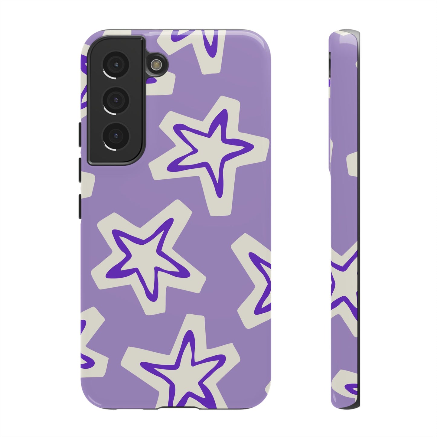 Starry Pattern Phone Case, Cute Star Design, Tough Phone Cover, Gifts for Her, Stylish Phone Accessory