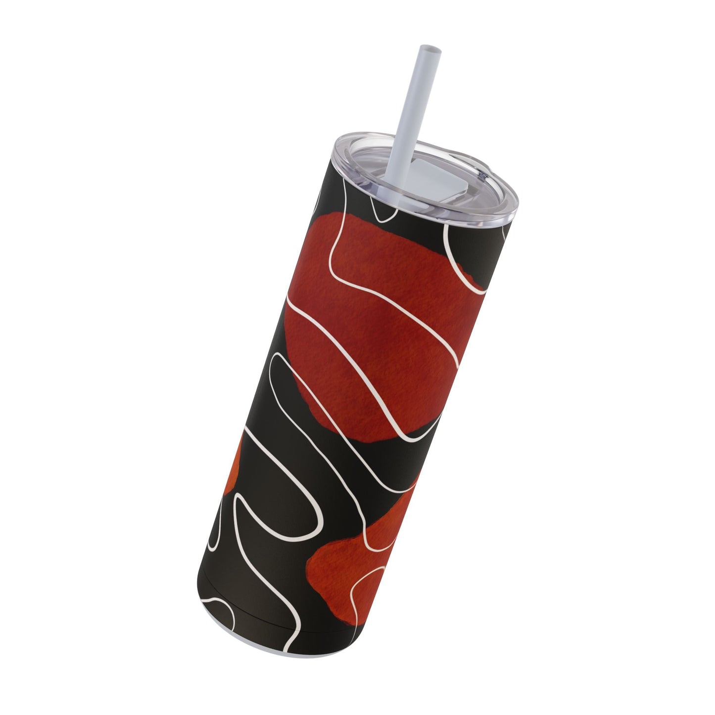 Stylish Matte Tumbler with Abstract Design, Perfect for Gifts, Travel, Coffee Lovers, Home Decor, and Reusable Drinkware