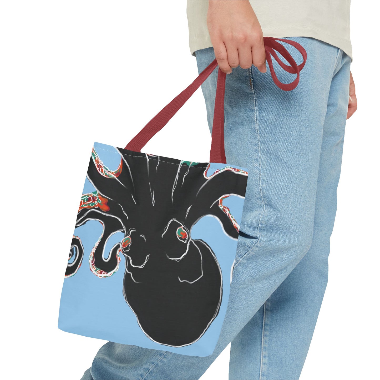Octopus Tote Bag, Ocean Lover Gift, Reusable Shopping Bag, Beach Accessory, Eco-Friendly Bag, Grocery Tote