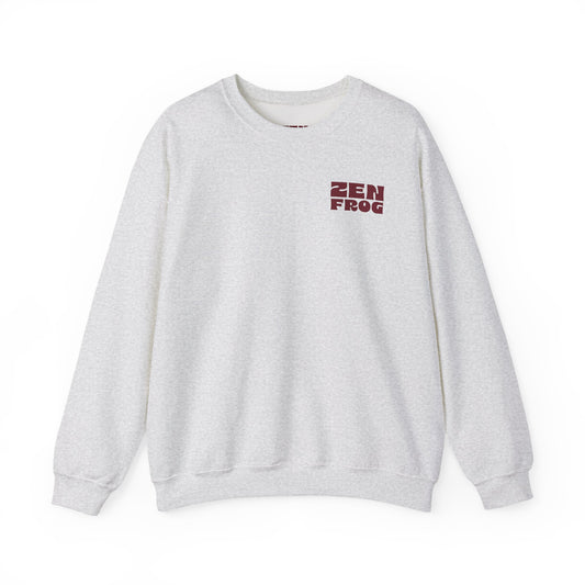 Zen Frog Unisex Crewneck Sweatshirt, Cozy Casual Wear, Perfect for Relaxation, Gifts for Nature Lovers, Spring Fashion