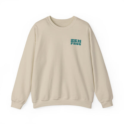 Zen Frog Crewneck Sweatshirt - Relaxed Vibe, Unisex Sweatshirt, Perfect for Cozy Days, Gift for Meditation Lovers, Casual Fashion