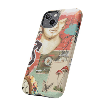 Artistic iPhone Case, Tough Cases with Vintage Design, Unique Phone Cover, Gift for Art Lovers, Protective Case for All Occasions, Vintage Collage Art