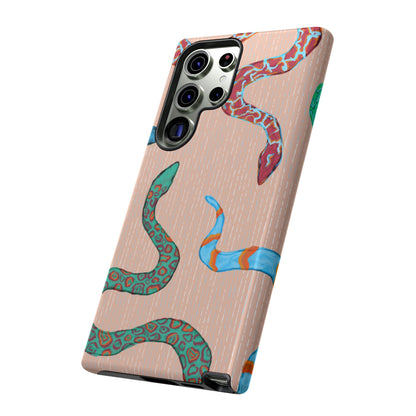 Colorful Snake Phone Case, Tough Phone Case, Unique Phone Cover, Animal Print Case, Gifts for Her, Trendy Accessories