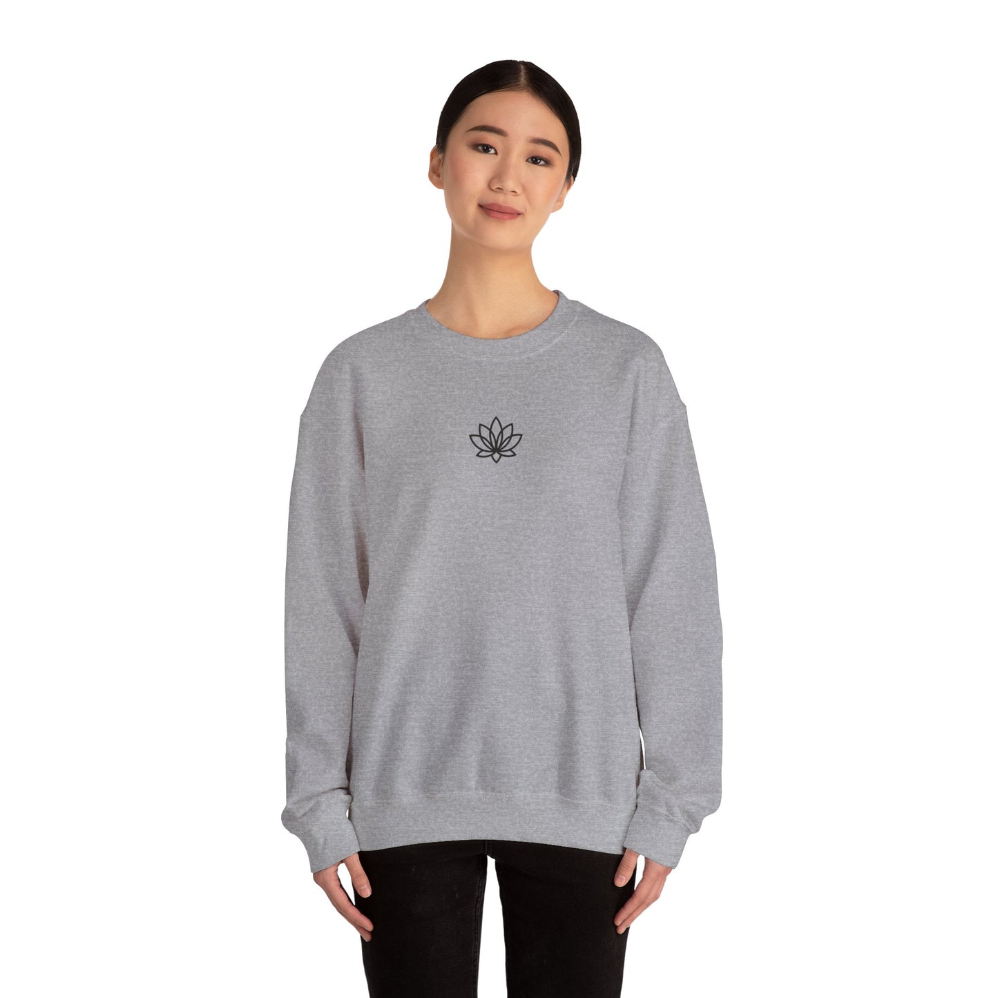 Lotus Blossom Unisex Sweatshirt - Cozy Floral Crewneck, Casual Wear, Gift for Her, Yoga Apparel, Relaxed Style, Perfect for Fall, Autumn Crewneck, Gift for Her, Gift for Him