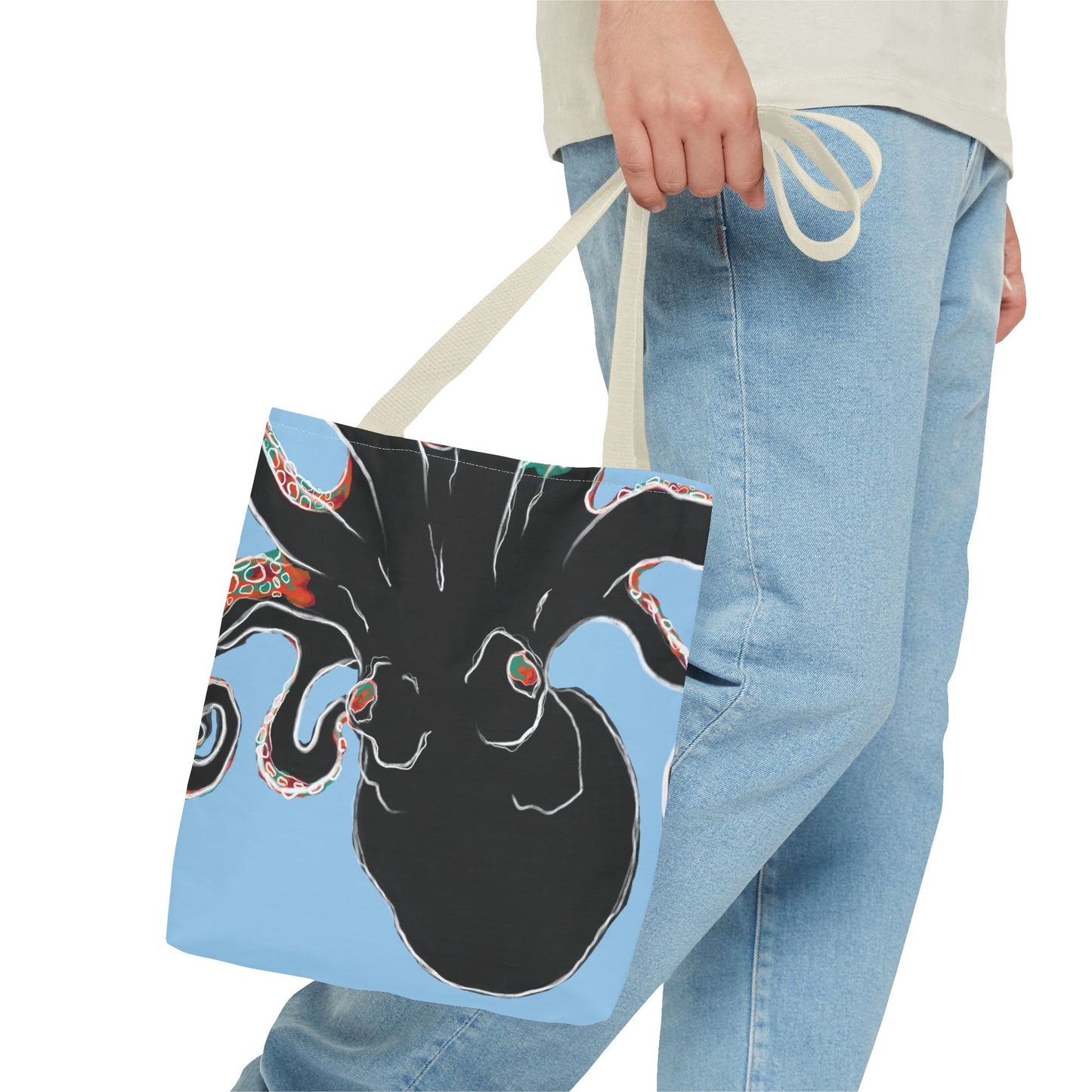 Octopus Tote Bag, Ocean Lover Gift, Reusable Shopping Bag, Beach Accessory, Eco-Friendly Bag, Grocery Tote