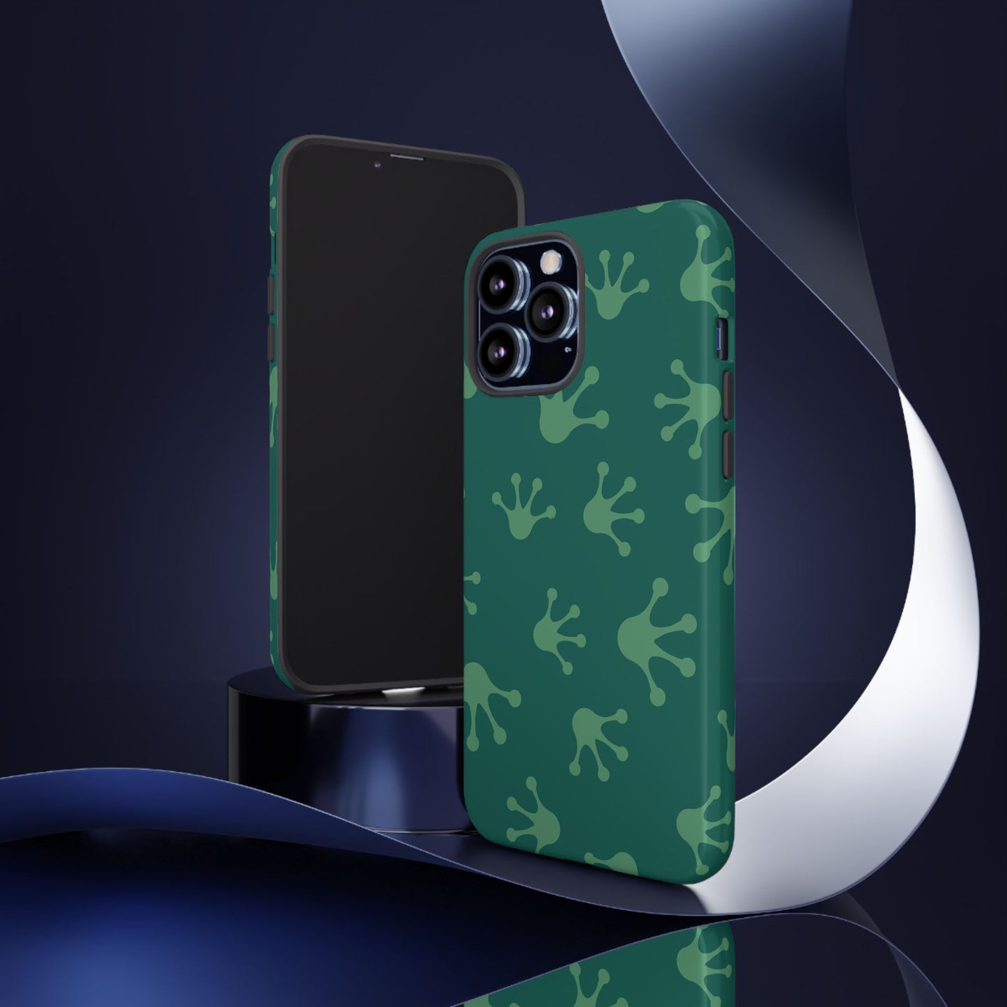 Frog Print Phone Case, Nature Lover Gift, Eco-Friendly Cover, Fun Green Design, Unique Frog Accessories