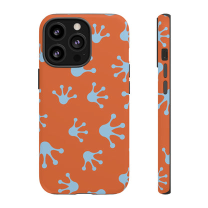 Frog Print Phone Case - Tough Cases, Orange Frog Design, Unique Gift, Fun Accessories, Vibrant Phone Cases, Cool Cases