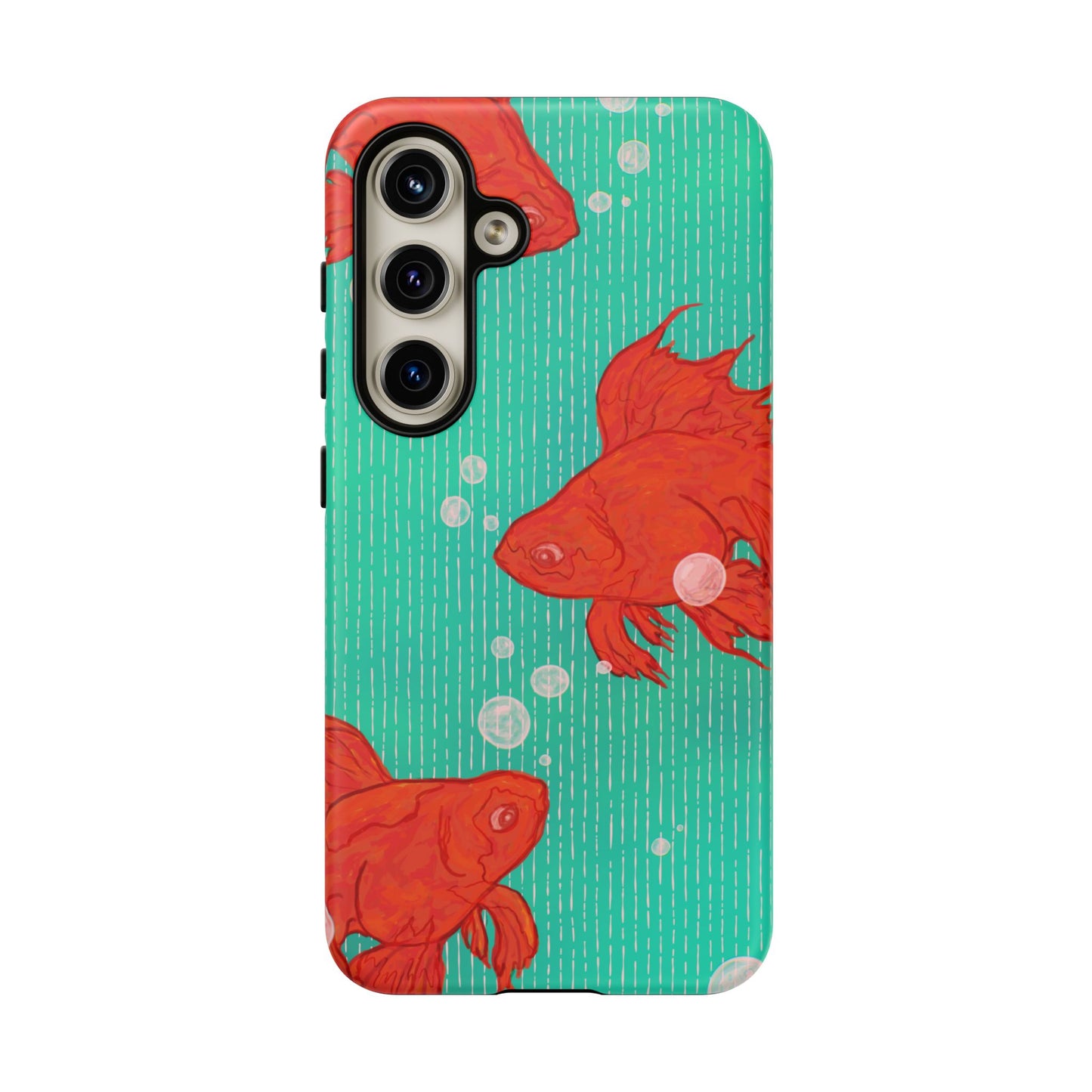 Vibrant Goldfish Phone Case, Colorful iPhone Cover, Ocean Vibe Accessory, Unique Gift for Fish Lovers, Cute Phone Cases