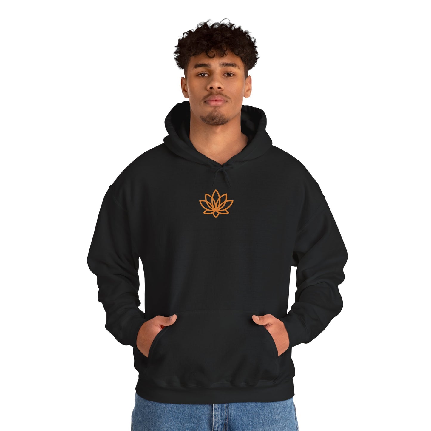 Serene Adventure Hoodie with Lotus Design, Eco-Friendly Sweatshirt for Outdoors, Yoga, Surfing, Beach Days, Mindfulness, Gift for Her, Gift for Him, Kayak Sweatshirt, Outdoor Designs