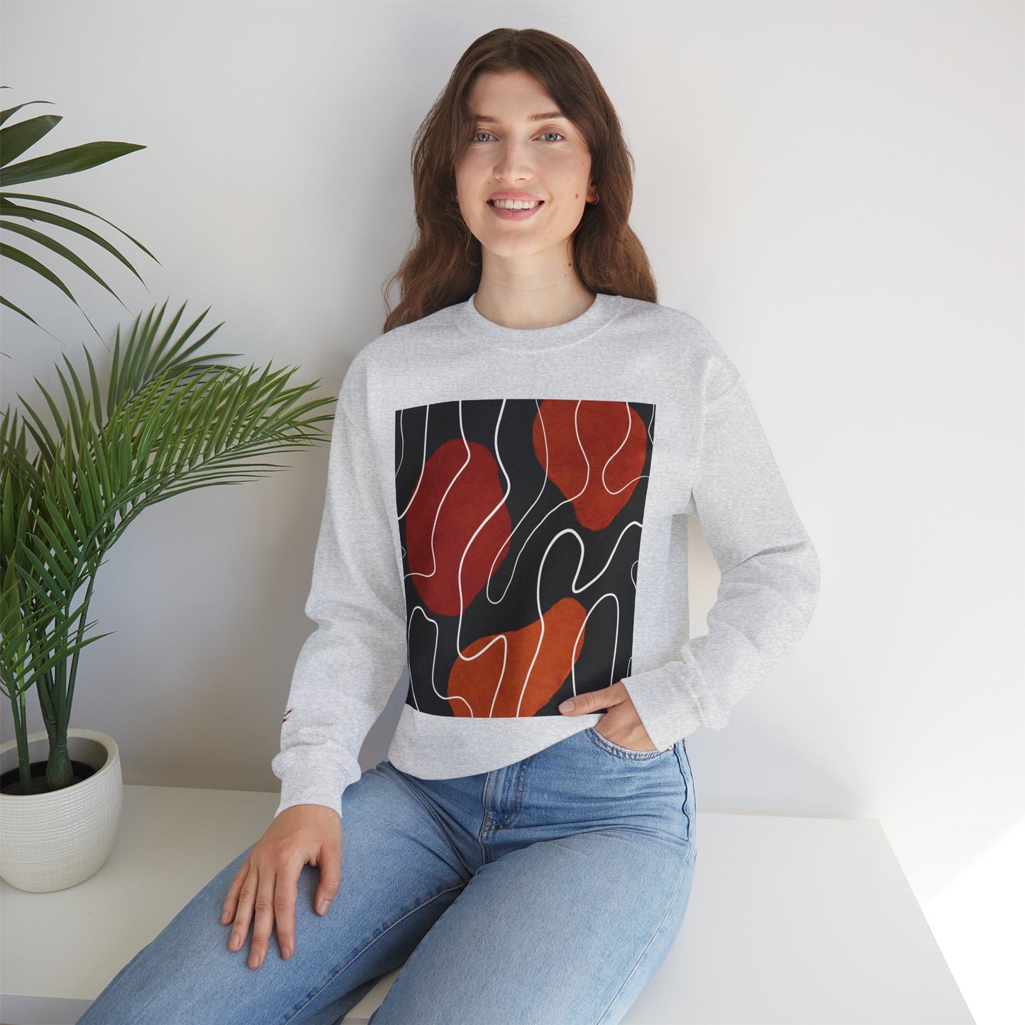Abstract Modern Crewneck Sweatshirt, Cozy Casual Wear, Gift for Art Lovers, Stylish Layering, Perfect for Fall/Winter, Unique Graphic [...]