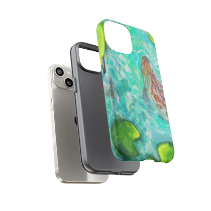 Watercolor Phone Case, Nature Lover Gift, Tough Phone Cover, Phone Accessory, Unique Design for Spring/Summer, Lily Pad, Fish Pond
