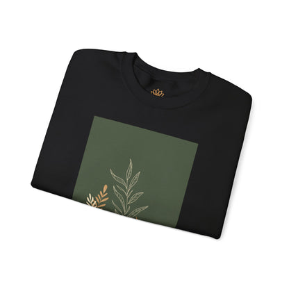 Fall-Inspired Botanical Crewneck Sweatshirt, Cozy Sweatshirt for Women, Warm Unisex Sweater, Autumn Gift,  Plant Lover Apparel