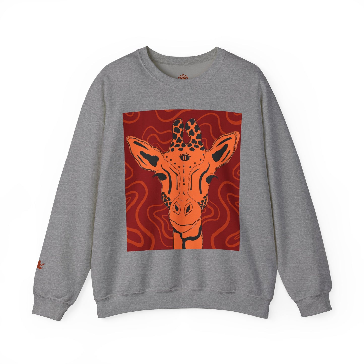 Giraffe Art Crewneck Sweatshirt, Cozy Giraffe Sweatshirt, Animal Lover Gift, Unique Sweatshirt for Friends, Cute Animal Apparel