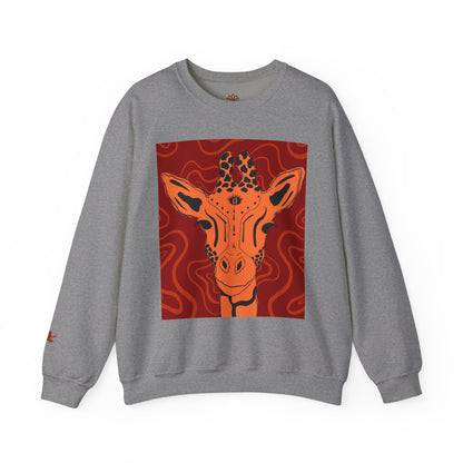 Giraffe Art Crewneck Sweatshirt, Cozy Giraffe Sweatshirt, Animal Lover Gift, Unique Sweatshirt for Friends, Cute Animal Apparel