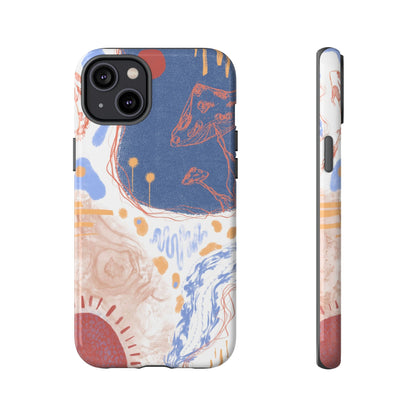 Artistic Phone Case with Abstract Design, Tough Phone Case, Unique Gift, Trendy Accessories, Modern Art Case, Stylish Tech Gear