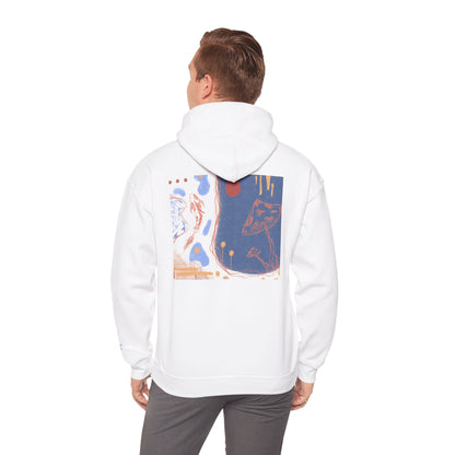 Artistic Unisex Hooded Sweatshirt - Cozy Streetwear for Comfort, Gift for Art Lovers, Perfect for Fall, Casual Style