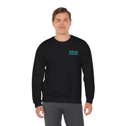 Zen Frog Crewneck Sweatshirt - Relaxed Vibe, Unisex Sweatshirt, Perfect for Cozy Days, Gift for Meditation Lovers, Casual Fashion