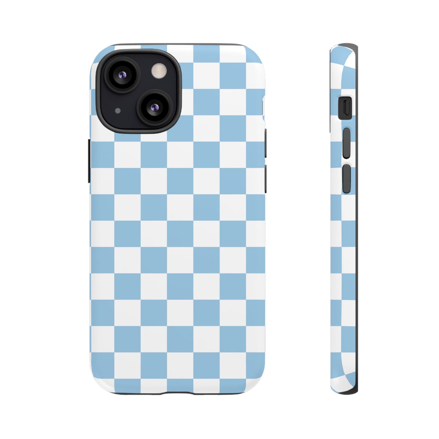 Blue Checkered Phone Case, Tough Phone Cover, Stylish Mobile Protector, Unique Gift for Him/Her, Trendy Accessories for Holidays
