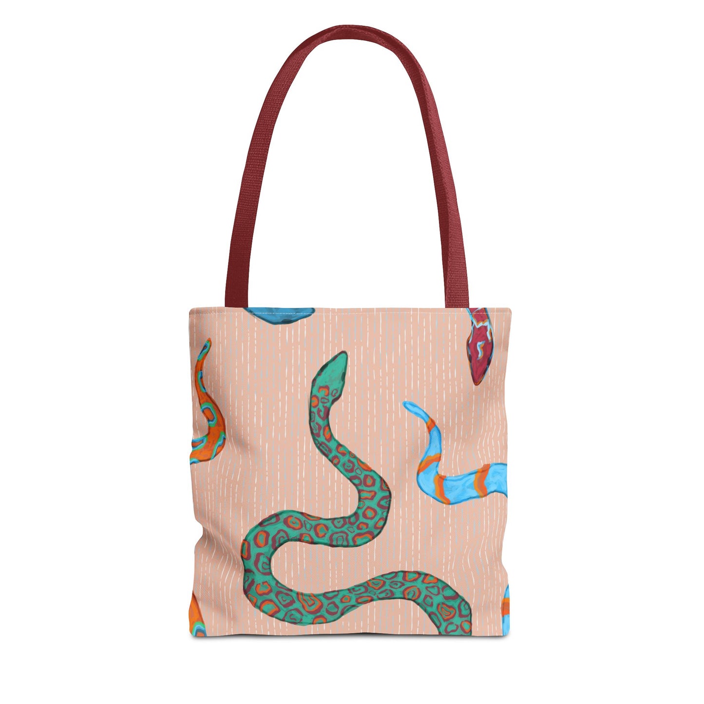 Snake Print Tote Bag, Eco-Friendly Shopping Bag, Trendy Beach Carryall, Boho Style Gift, Unique Art Tote, Grocery Tote Bag