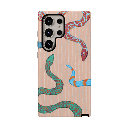 Colorful Snake Phone Case, Tough Phone Case, Unique Phone Cover, Animal Print Case, Gifts for Her, Trendy Accessories