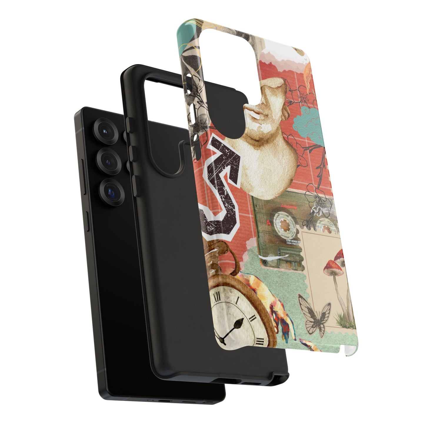 Artistic iPhone Case, Tough Cases with Vintage Design, Unique Phone Cover, Gift for Art Lovers, Protective Case for All Occasions, Vintage Collage Art