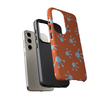 Frog Print Phone Case - Tough Cases, Orange Frog Design, Unique Gift, Fun Accessories, Vibrant Phone Cases, Cool Cases