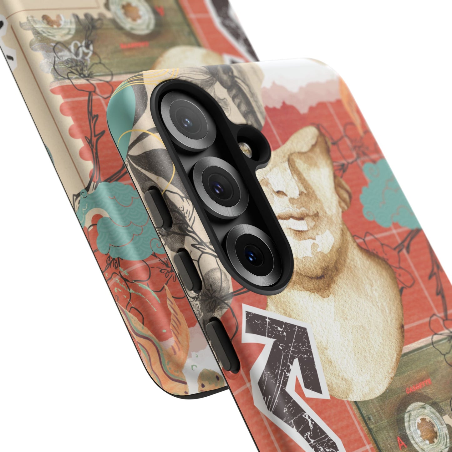 Artistic iPhone Case, Tough Cases with Vintage Design, Unique Phone Cover, Gift for Art Lovers, Protective Case for All Occasions, Vintage Collage Art