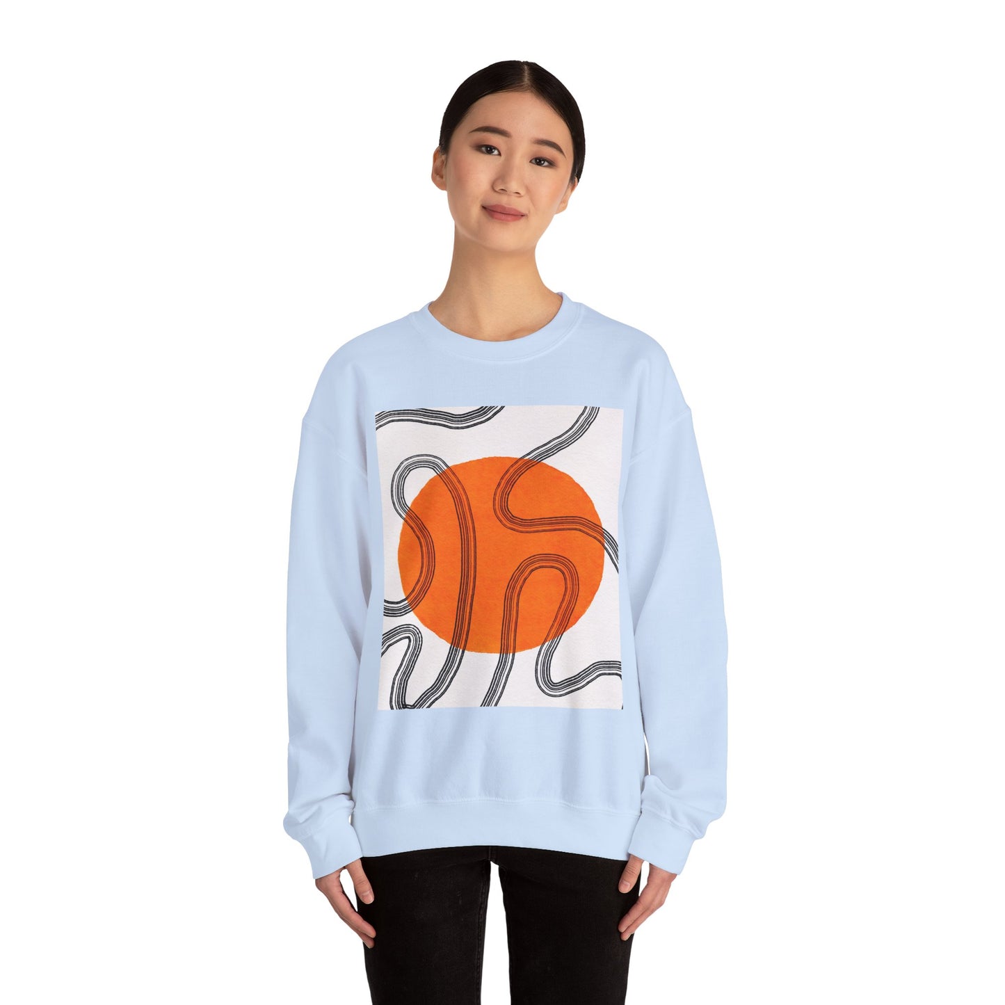 Retro Abstract Art Crewneck Sweatshirt, Cozy Graphic Pullover, Unisex Casualwear, Perfect Gift for Art Lovers, Fall Fashion Essential, Gift for Him, Gift for Her