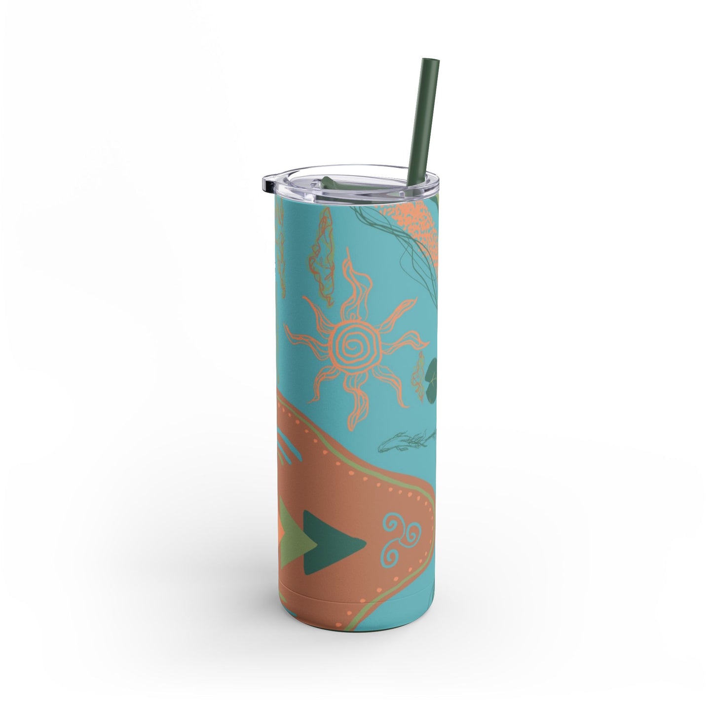 Vibrant Skinny Tumbler, Colorful Drinkware, Reusable Travel Mug, Eco-friendly Gift, Summer Hydration Cup, Stylish Beverage Container