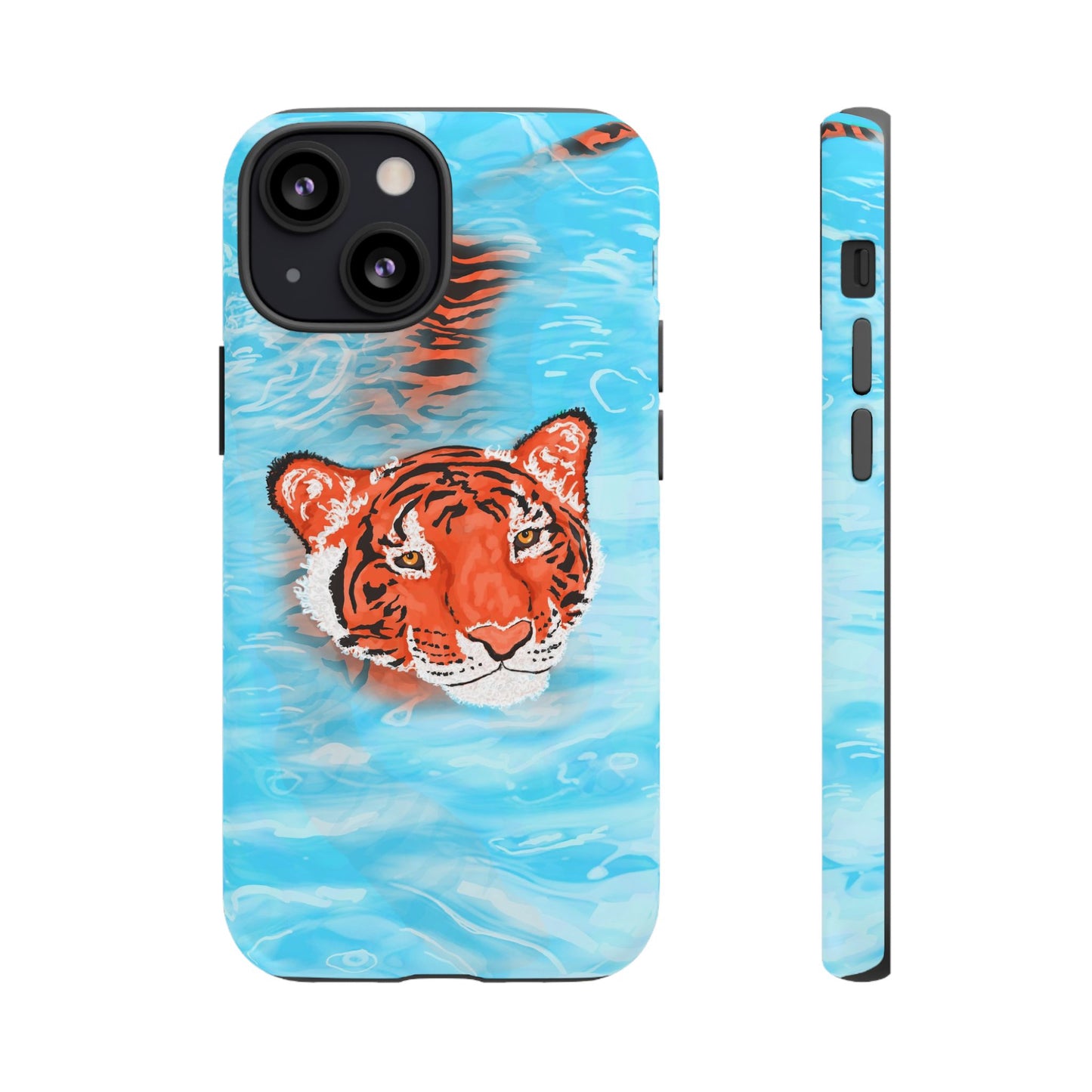 Vibrant Tiger Phone Case, Wildlife Lover Gift, Phone Accessories, Animal Print Case, Summer Vibe, Cool Phone Cover