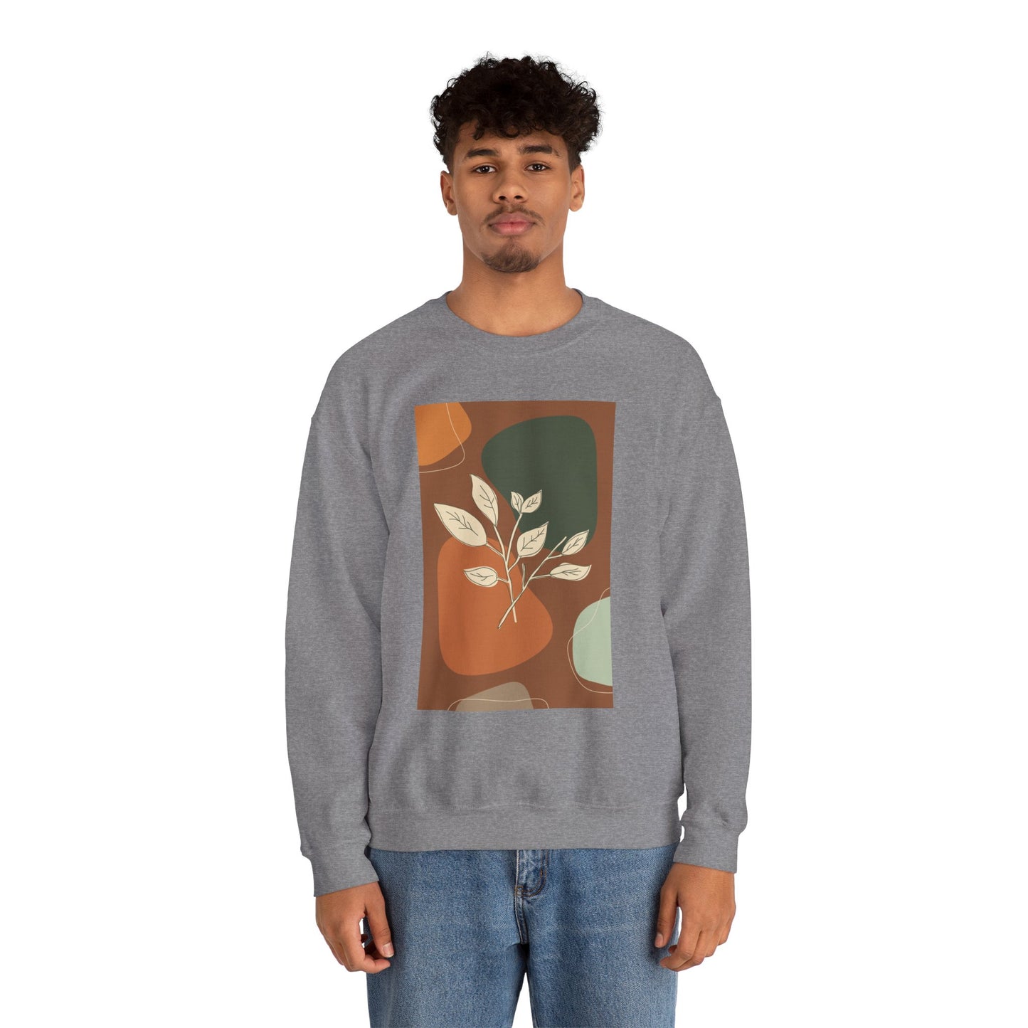 Botanical Print Crewneck Sweatshirt | Cozy Unisex Sweatshirt, Fall Fashion, Casual Wear, Gift for Her, Botanical Art