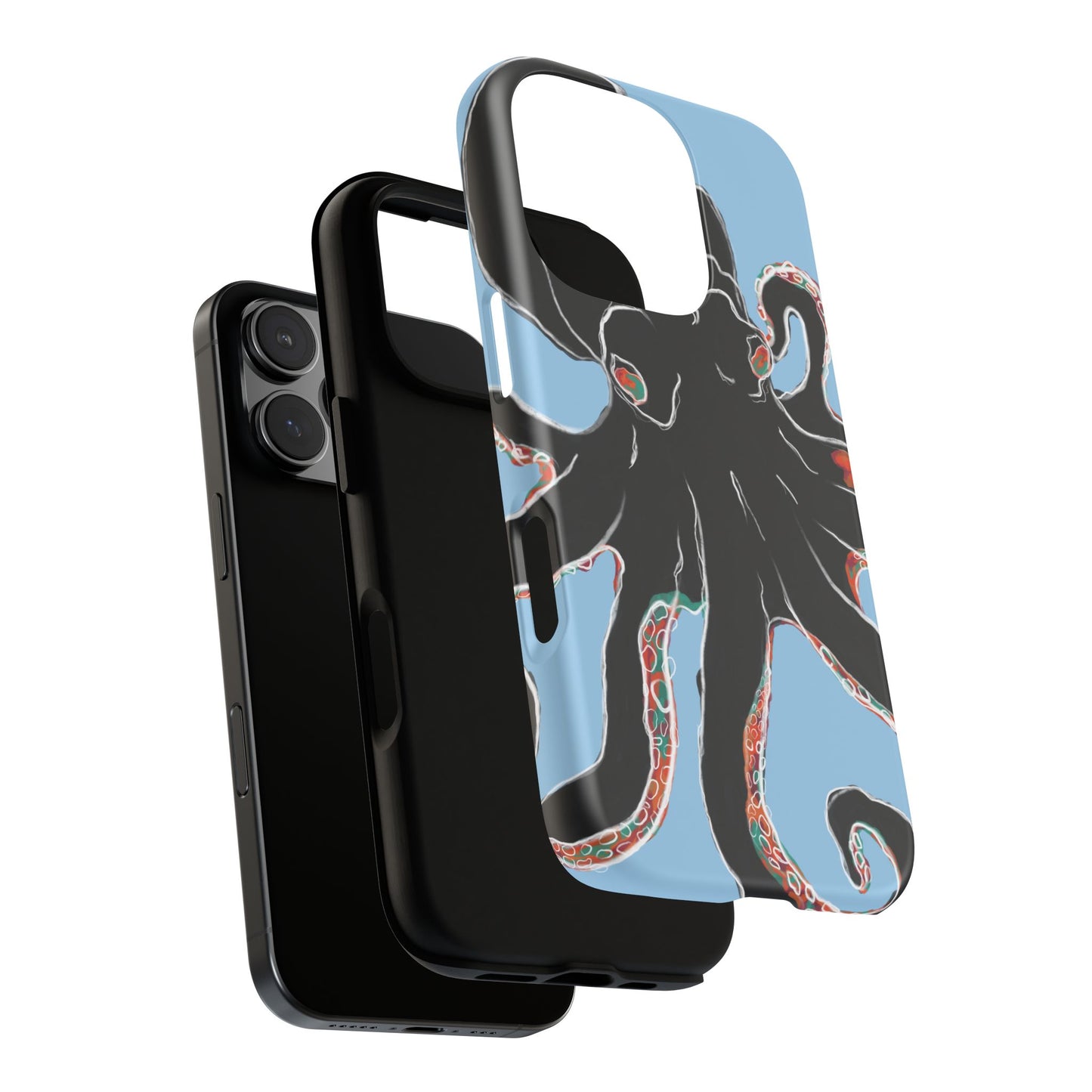 Octopus Tough Phone Case, Sea Creature Design, Ocean Lover Gift, Unique Phone Cover, Underwater Artwork