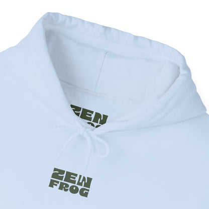 Zen Frog Unisex Hoodie | Relaxed Fashion, Cozy Sweatshirt, Unique Gift, Chill Vibes, Spring and Summer Style
