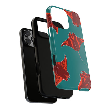 Manta Ray Phone Case, Tropical Phone Cover, Ocean Vibe Accessories, Summer Gift Idea, Marine Animal Merchandise