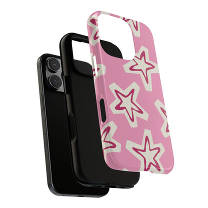 Starry Pink Phone Case | Tough Cases for Trendy Protection, Cute Gift, Fun Design, Holiday Match, Everyday Use