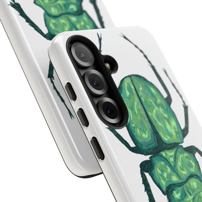 Green Beetle Phone Case - Tough Cases, Insect Lover Gift, Nature Lover Accessory, Unique Phone Cover, Eco-Friendly Design