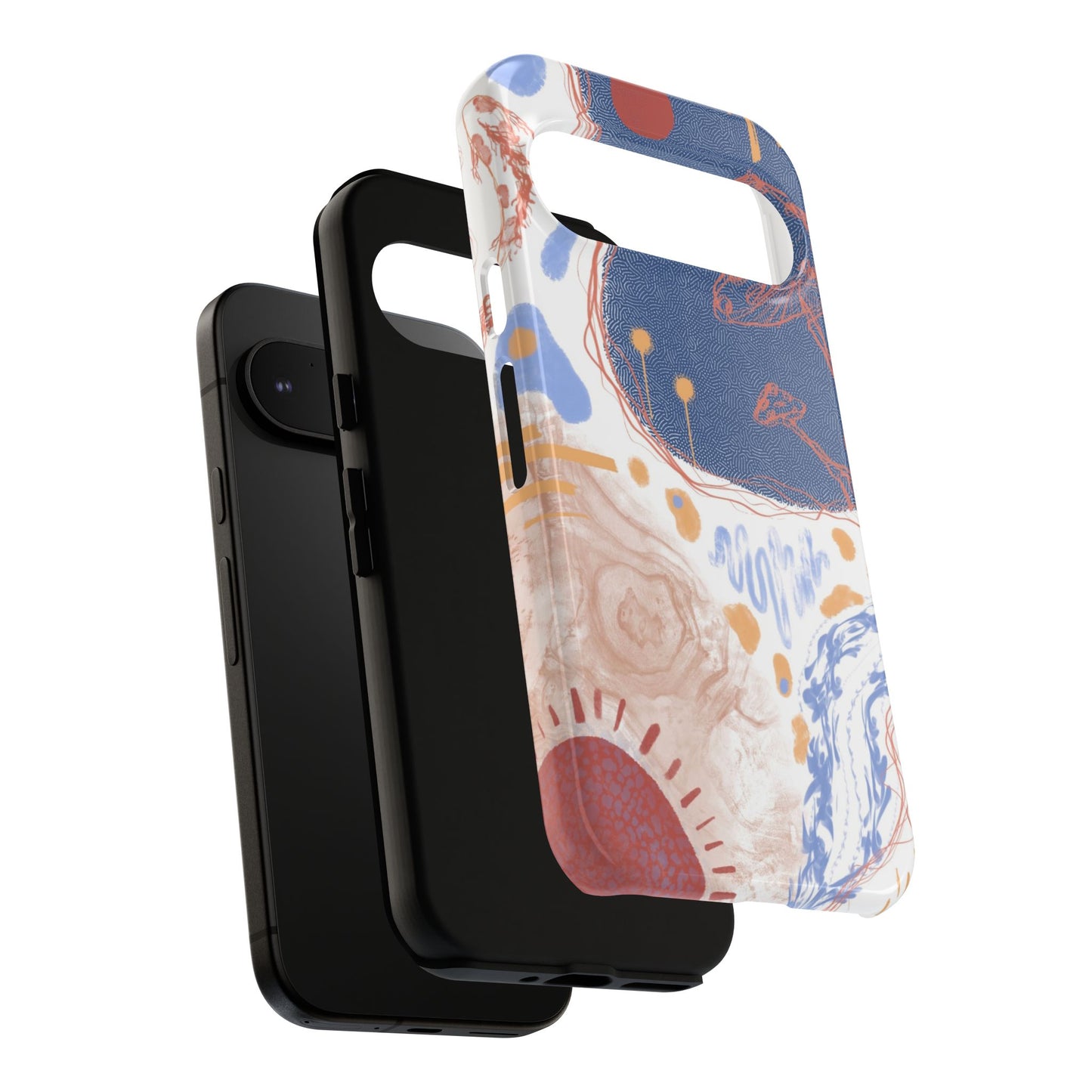 Artistic Phone Case with Abstract Design, Tough Phone Case, Unique Gift, Trendy Accessories, Modern Art Case, Stylish Tech Gear