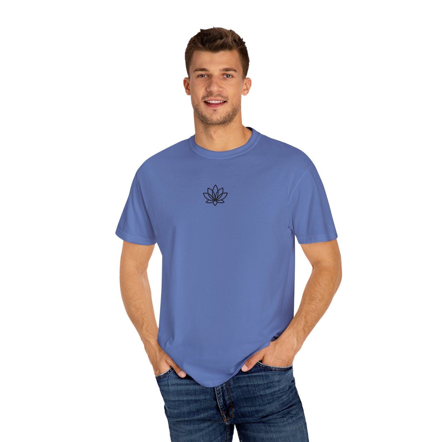 Lotus Bloom Unisex T-shirt, Soft Cotton Tee, Spiritual Gift, Meditation Wear, Casual Daily Outfit, Nature Lover Apparel