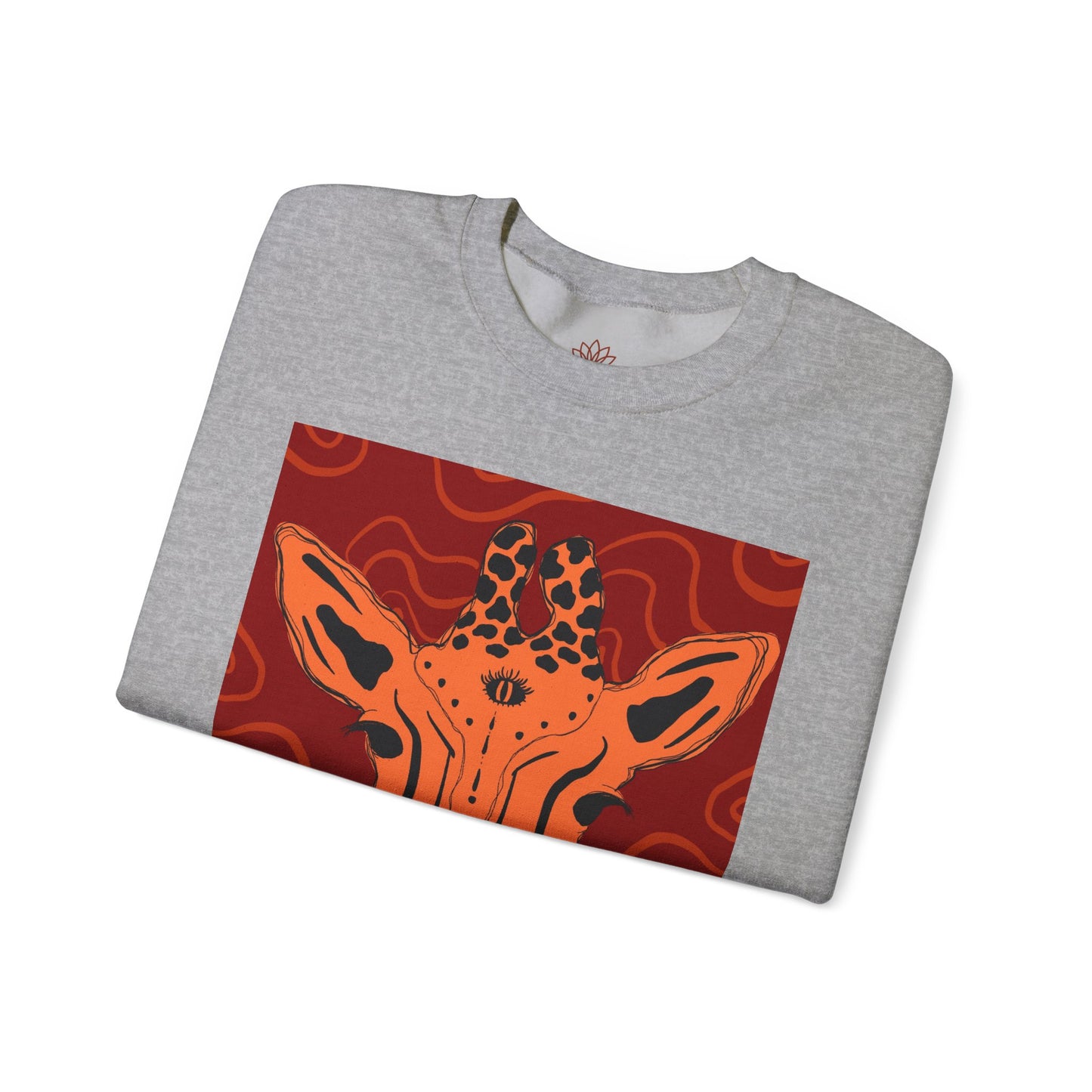 Giraffe Art Crewneck Sweatshirt, Cozy Giraffe Sweatshirt, Animal Lover Gift, Unique Sweatshirt for Friends, Cute Animal Apparel